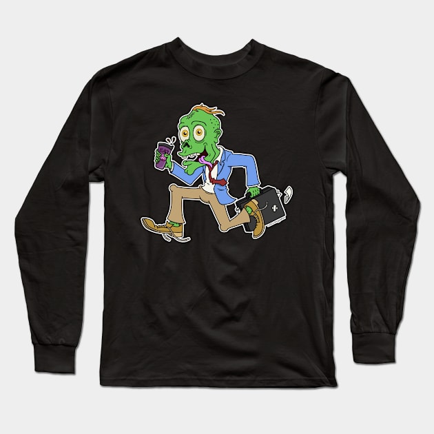 Wage Zombie Long Sleeve T-Shirt by Gregg.M_Art